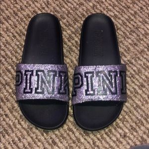 pink sparkle slides